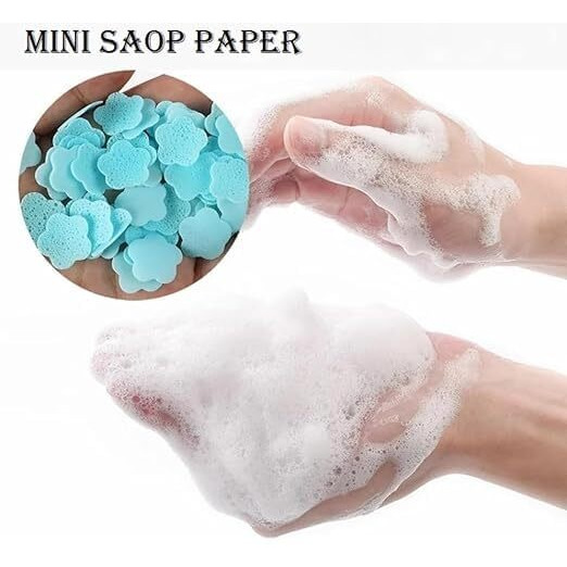Eclet Apple Shape 1 Pcs In A Box Multicolor Portable Disposable Paper Soap Confetti Soap Sheets Soap Flakes For Washing Hand, Scented Bath Slice Sheet Foaming Flakes For Travel And Outdoor With Pouch