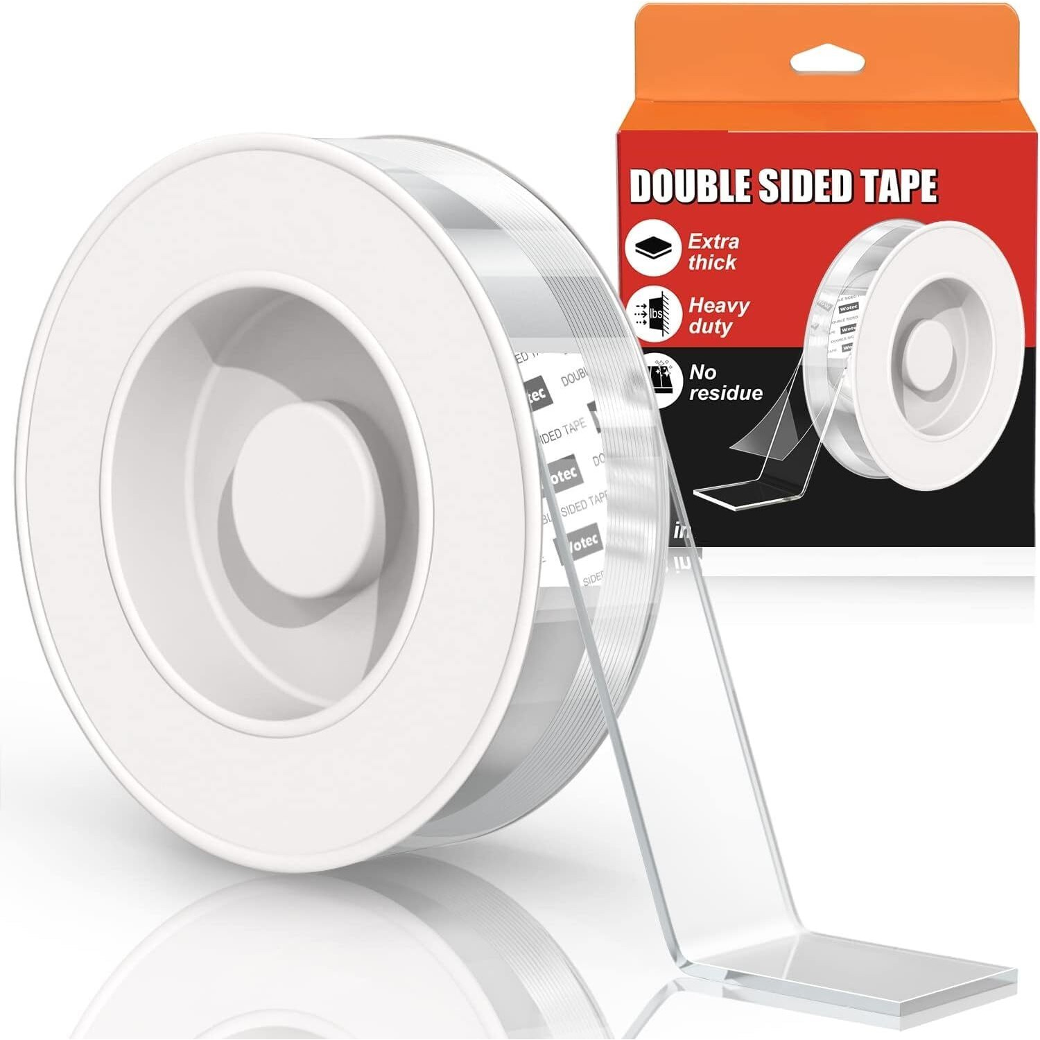 Eclet Nano Double Sided Tape, Multipurpose Super Sticky Gel Grip Mounting Tape, Washable, Reusable, No Residue, For Home & Office, 2Mm Thick, 1.2 Inch Wide, Transparent (3 Mtrs)