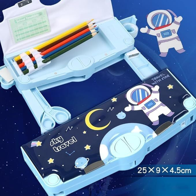 Eclet Pencil Box For Boys Girls Kids Geometry Box (Multicolor)