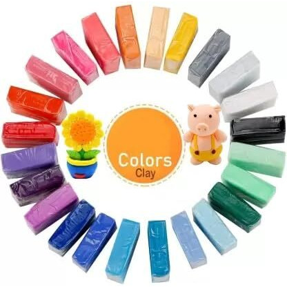 Eclet (Pack Of 1Air Dry Clay, Colorful Children Soft Clay, Creative Art Crafts, Gifts For Kids-Multi Color. Non-Toxic Modeling Magic Fluffy Foam Bouncing Clay Putty Kit For Kids With Tools .106