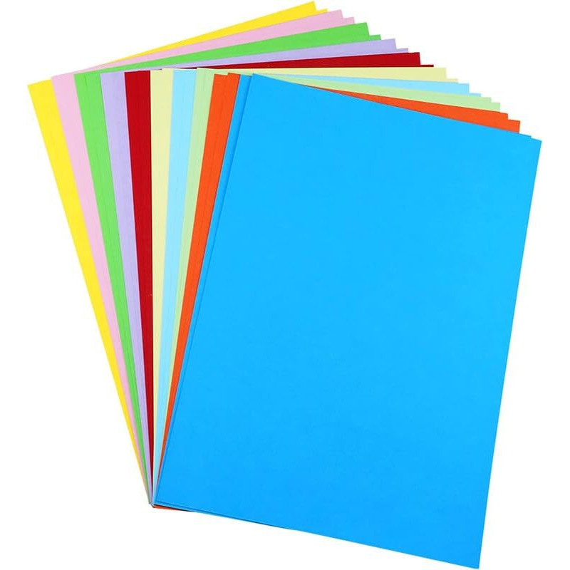 Eclet A4 100 Coloured Sheets (10 Sheets Each Color) Copy Printing/Art And Craft Paper Double Sided Coloured Office Stationery Children's Day Gift, Birthday Gift, Party Favors,Christmas Decor Etc