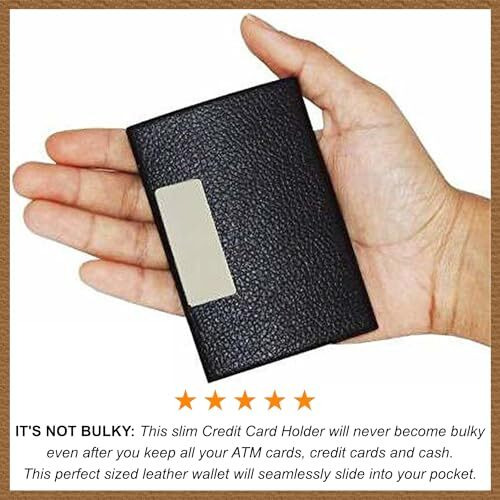 Ofixo Premium Metal (Black) Stylish Executive Credit/Debit/Atm/Id/Visiting Super Sleek, Sturdy || 6 Card Holder |9.5Cm X 6.7Cm X 1.3Cm| For Men's & Women's