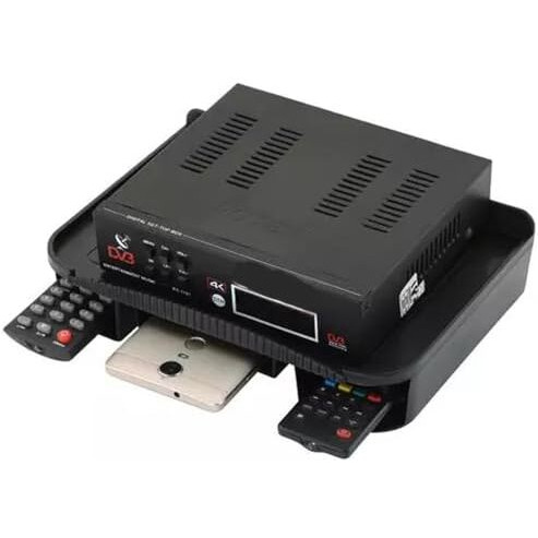 Ofixo Set Top Box | Wifi Router Holder Wooden Wall Shelves | Stand Wall Mount Plastic Unbrackable Set Top Box Stand Wall Mount Shelf, Dvd Dth Wall Holder, Wi-Fi Router, Wall Shelf (2)