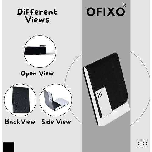Ofixo Premium Metal (110Stylish Executive Credit/Debit/Atm/Id/Visiting Super Sleek, Sturdy || 6 Card Holder 9.5Cm X 6.7Cm X 1.3Cm|| For Men's & Women's