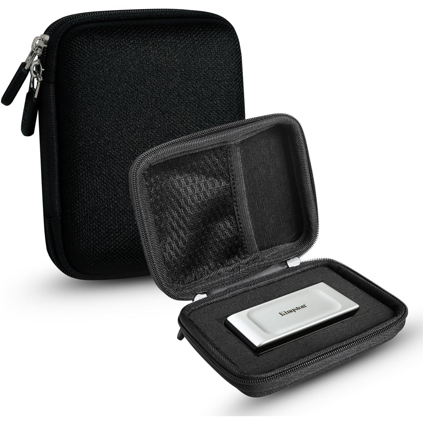 Ofixo Ssd Case Cover Storage Bag For Kingston Xs1000 | Xs2000 | Xs1000R Ssd 1Tb,2Tb,4Tb,500 Gb High Performance Portable,Travel Case Protective Cover Storage Bag, Black