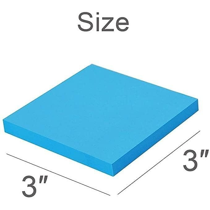 Ofixo Super Sticky Notes, 2X Sticking Power, 3 In X 3 In, 5 Pads (400 Pcs)