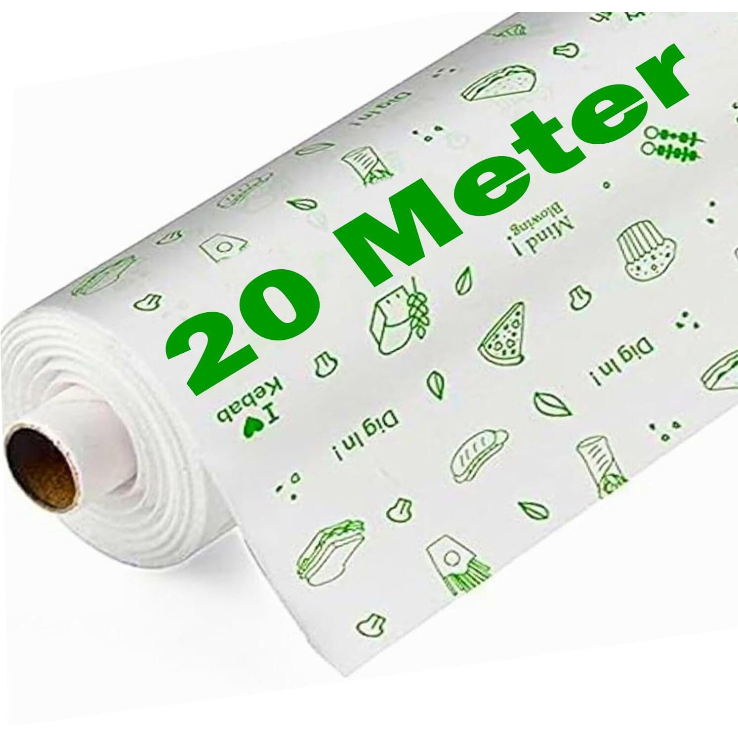 Ofixo 20 Meters Food Wrapping Paper Roll - Premium Non-Stick Butter Wrapping Paper. Food Wrapping Paper, Re-Heatable Non Stick Paper, Oven Safe Parchment Paper