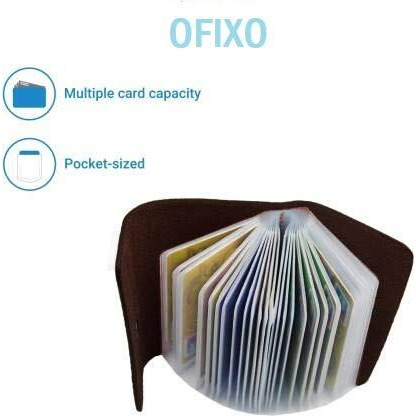 Ofixo Credit Card Holder Protector Credit Card Wallet Slim Metal Credit Card Case For Women Or Men (Dark Black)