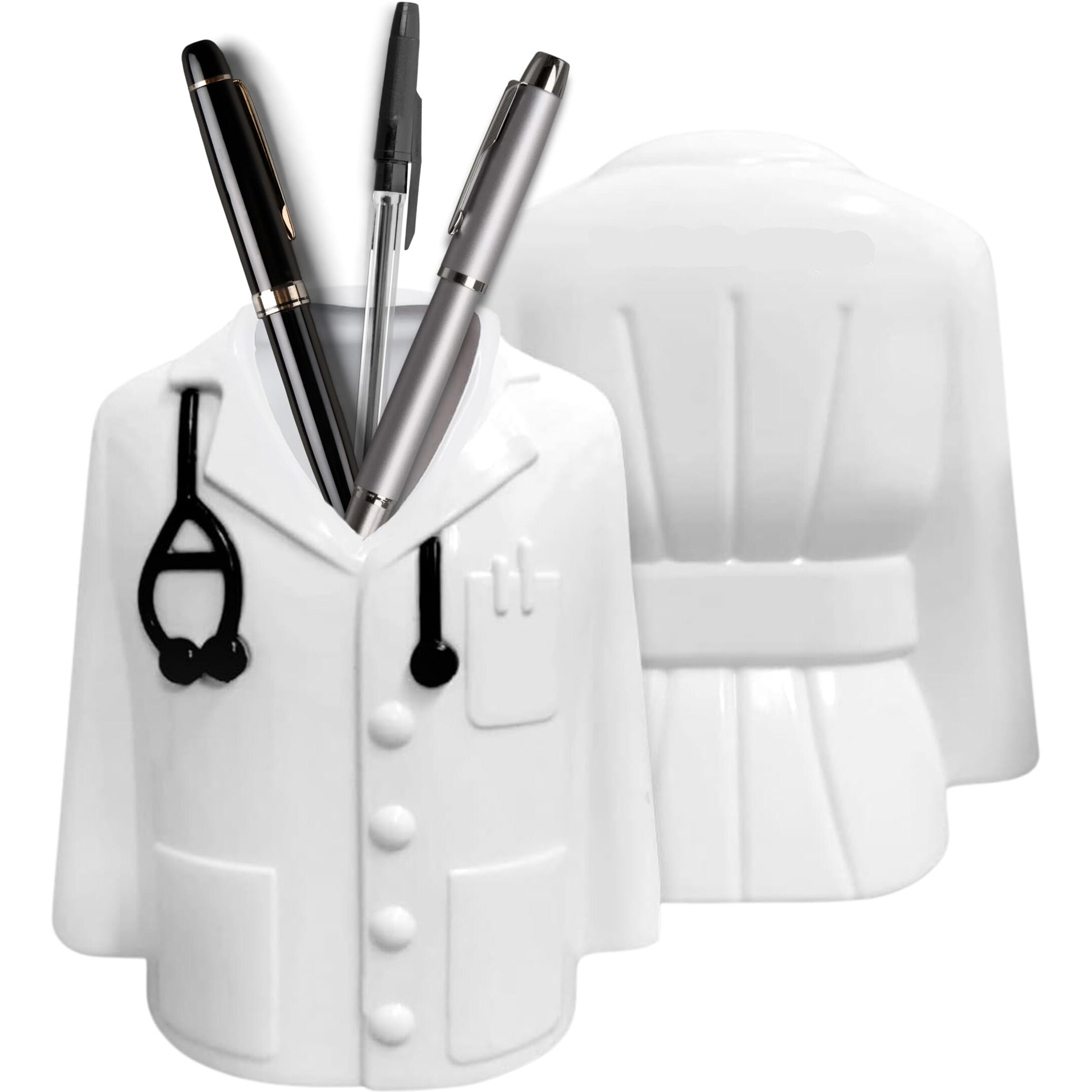 Ofixo Doctor Coat Pen Stand For Desk And Offices Tables (Plastic Material) Pack Of 1