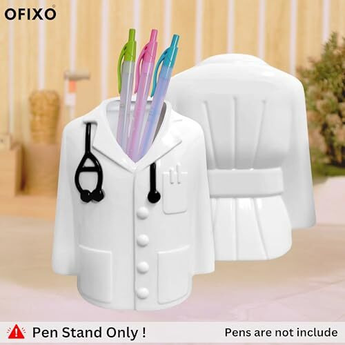 Ofixo Doctor Coat Pen Stand For Desk And Offices Tables (Plastic Material) Pack Of 1