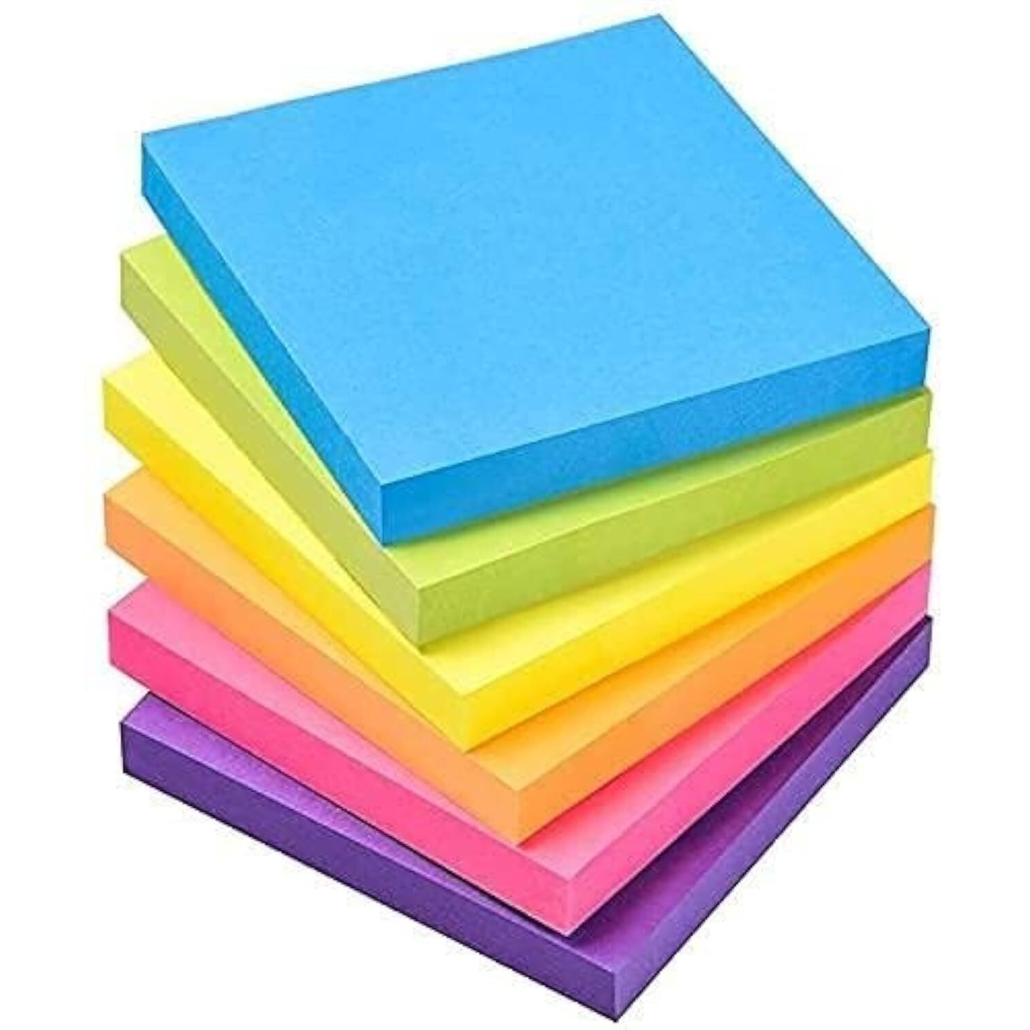 Ofixo 400 Sticky Notes 3X3 Inch Bright Colors Self-Stick Pads For Office