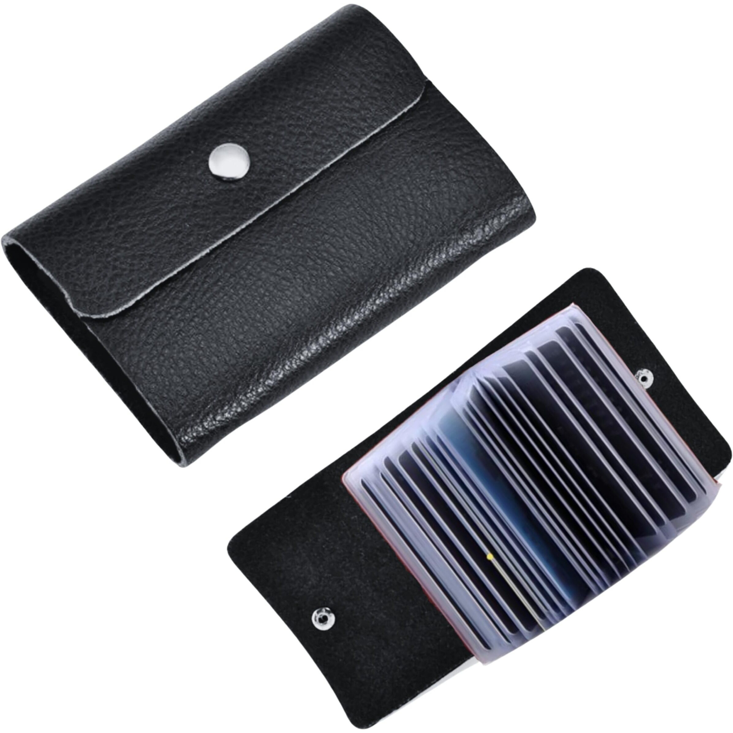 Ofixo Black Leather Unisex Card Holder (Ofx_Black_999)