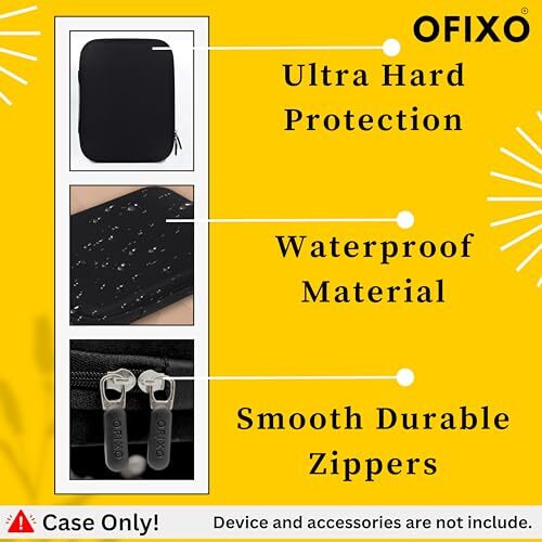 Ofixo Organizer Bag Holder For Ipad, Pencil, Cable, A5 Note, Business Storage Padfolio With Tablet Sleeve, Portfolio Case For 2021 10.9 Ipad Air 4/11 Ipad Pro/New Ipad 10.2/10.5 Ipad Air (Black)