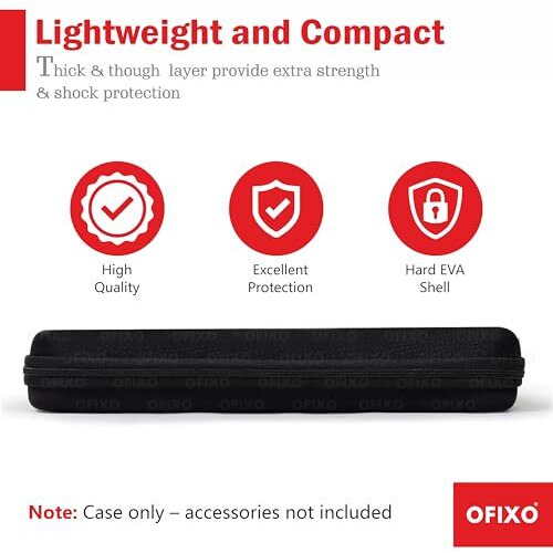 Ofixo Ipad Bag Carry Case For Men Eva Hard Shell Travel Bag Double Layer Gadget Organizer Case Portable Zippered Pouch Protective Cover For Ipad Pro Mini 11 Inch Tablet Charger Powerbank