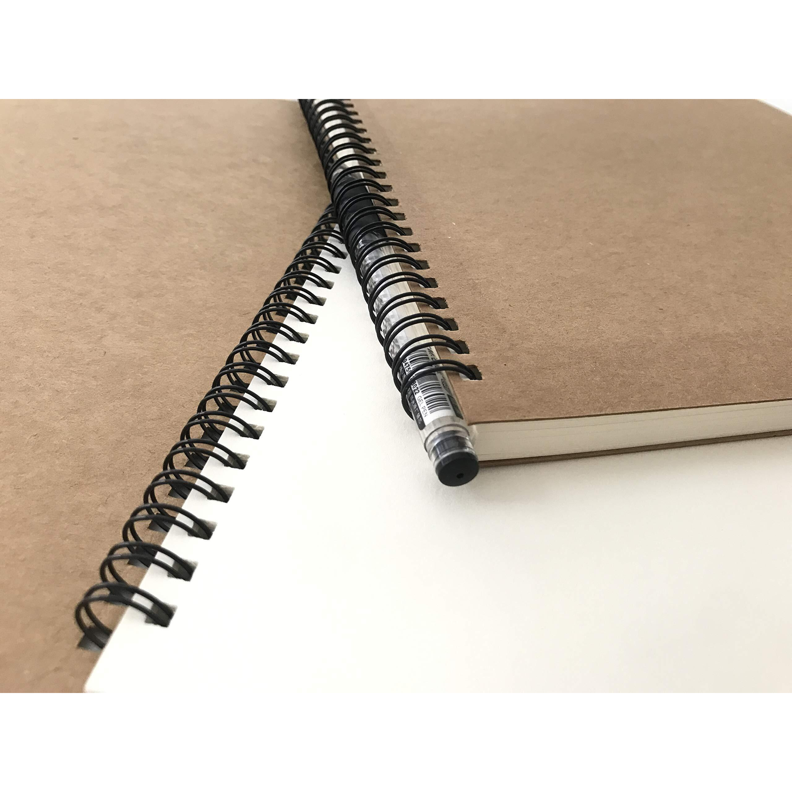 Accuprints A5 Pack Of 2 Craft Notebook, 50 Leaf 100 Pages,Blank Or Unruled | Travel Writing Notebook,Journal,Notepad,Sketchbook|For Students,Office College Spiral Diary
