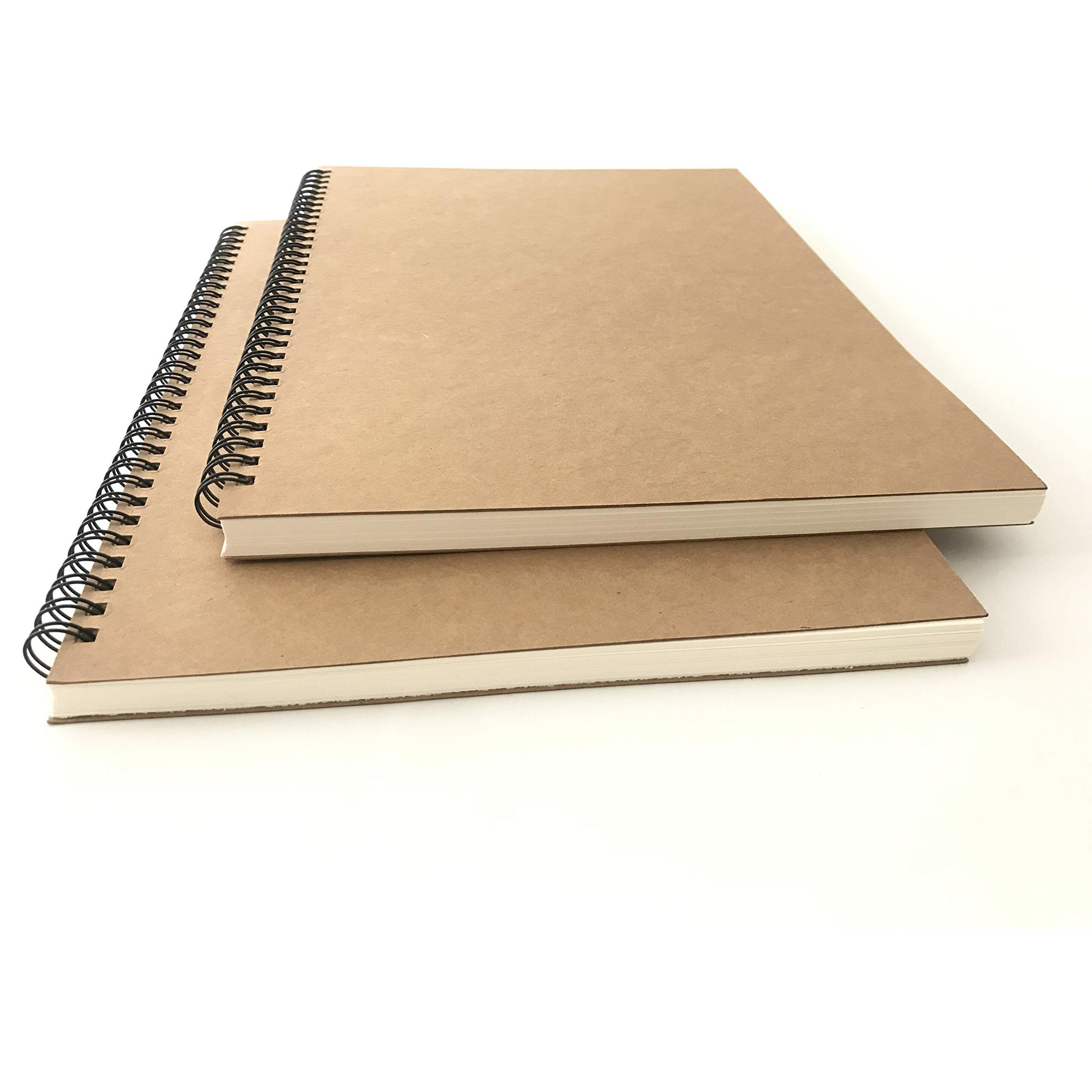 Accuprints A5 Pack Of 2 Craft Notebook, 50 Leaf 100 Pages,Blank Or Unruled | Travel Writing Notebook,Journal,Notepad,Sketchbook|For Students,Office College Spiral Diary