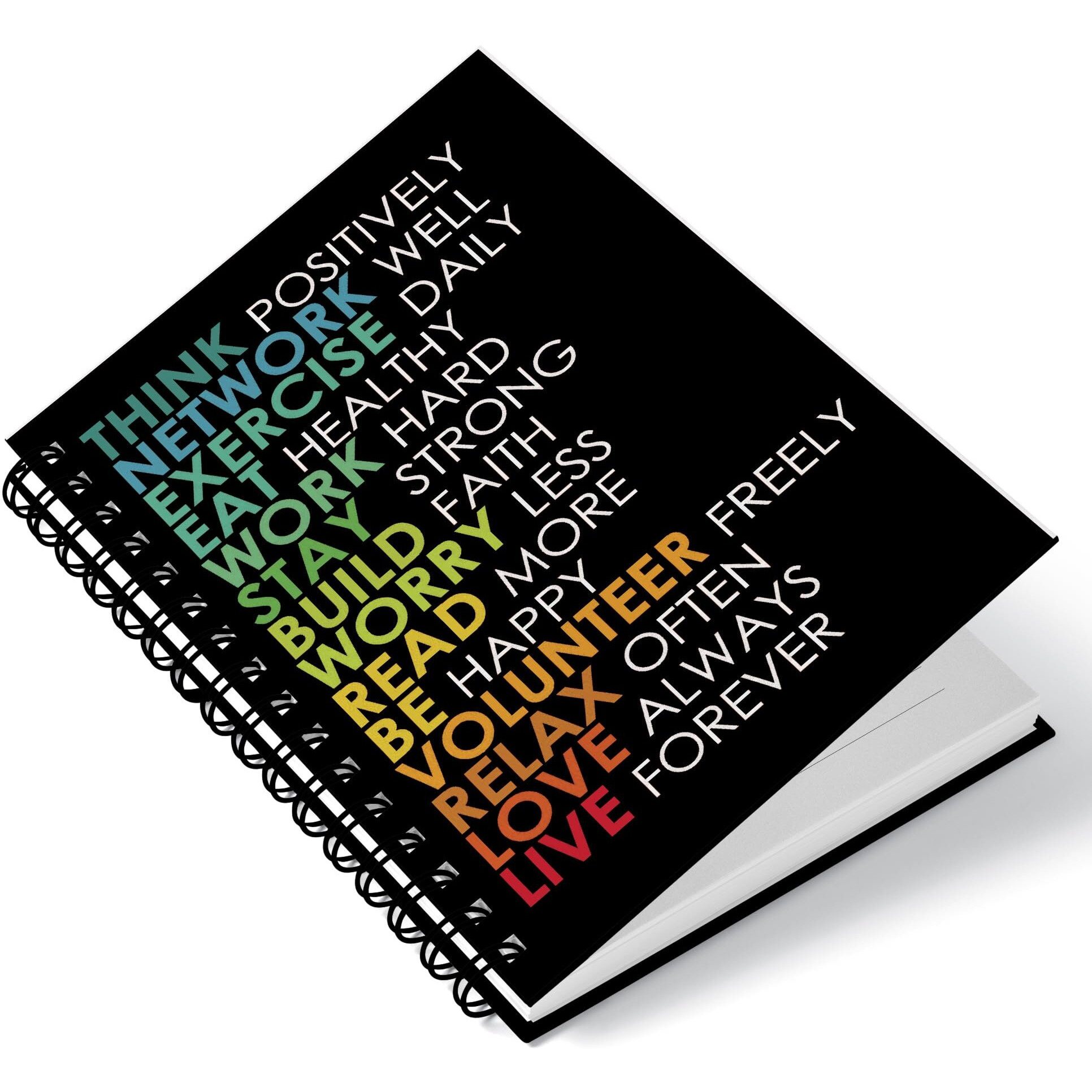 Accuprints Wiro Hard Bound A5 (6 By 9 Inch) Wiro Notebook Diary Ruled 200 Pages-80 Gsm Paper Pattern-Think Network