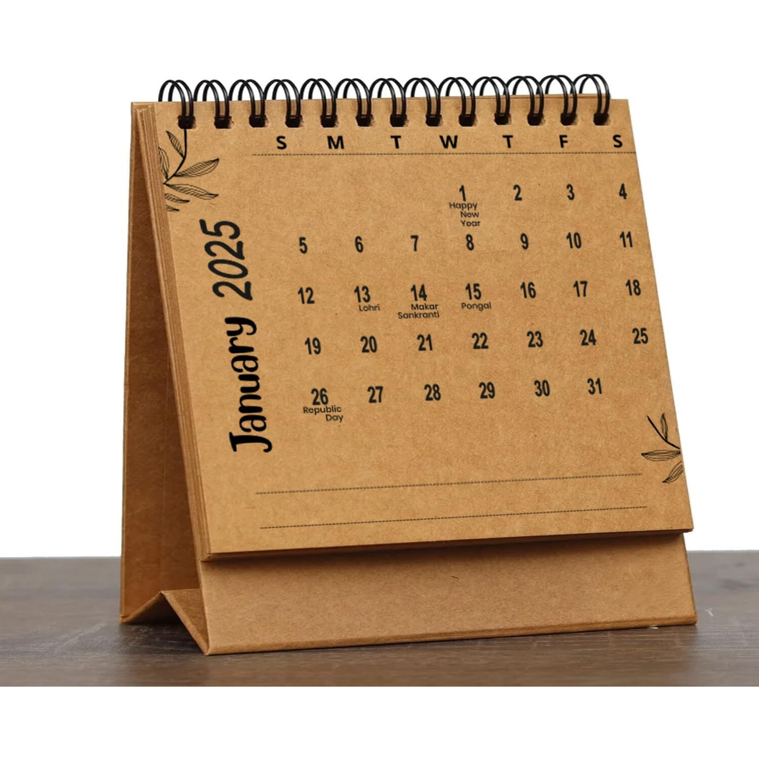 Accuprints 2025 Size 5.8 By 5.8 Inch Brown Kraft Calendar