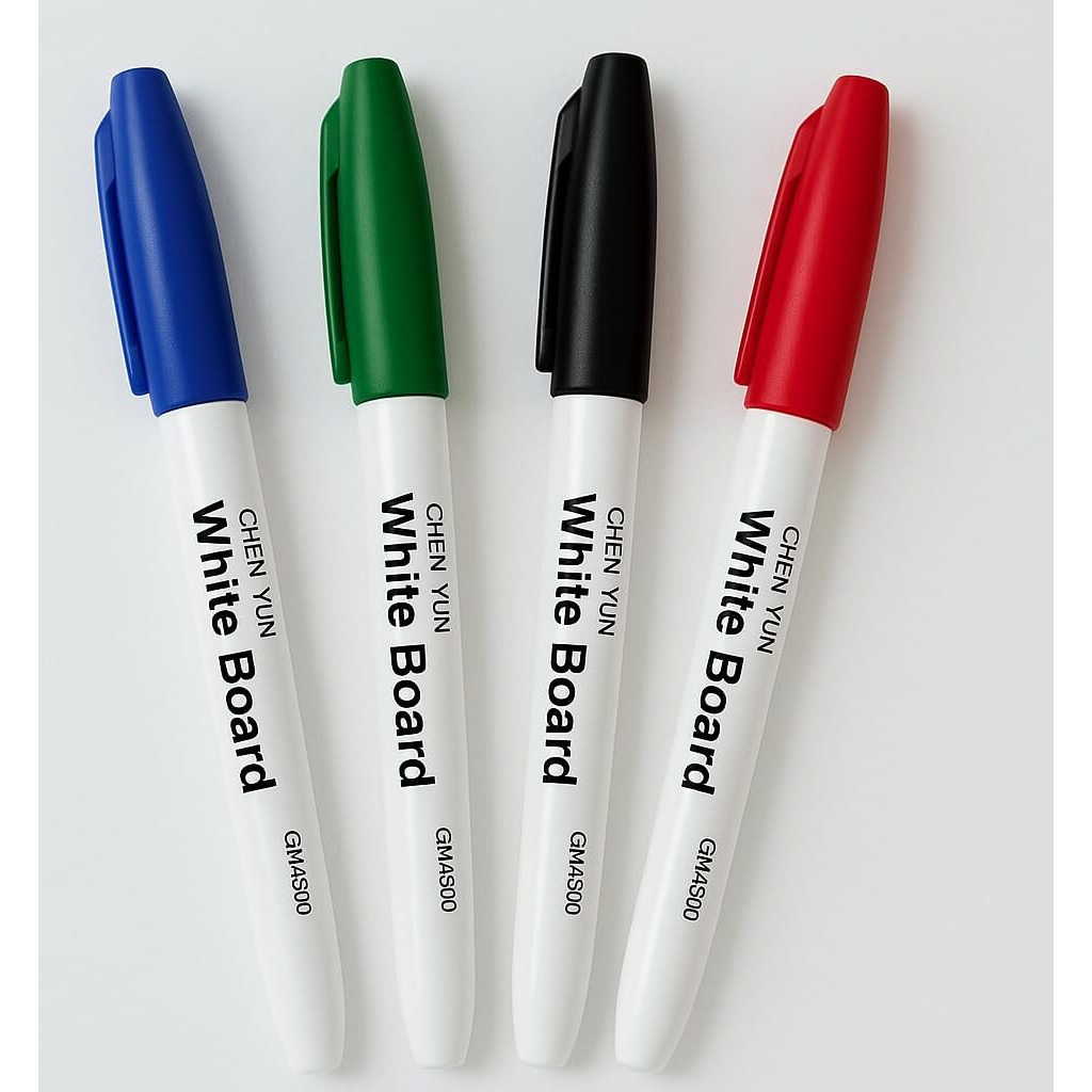 Accuprints Pack Of 4 White Board Markers For White Board Magnetic Dry Erase Markers Fine Tip Low-Odor Whiteboard Markers For Kids With Complimentary Duster Teacher Supplies (4 Color Marker) (A2P9)