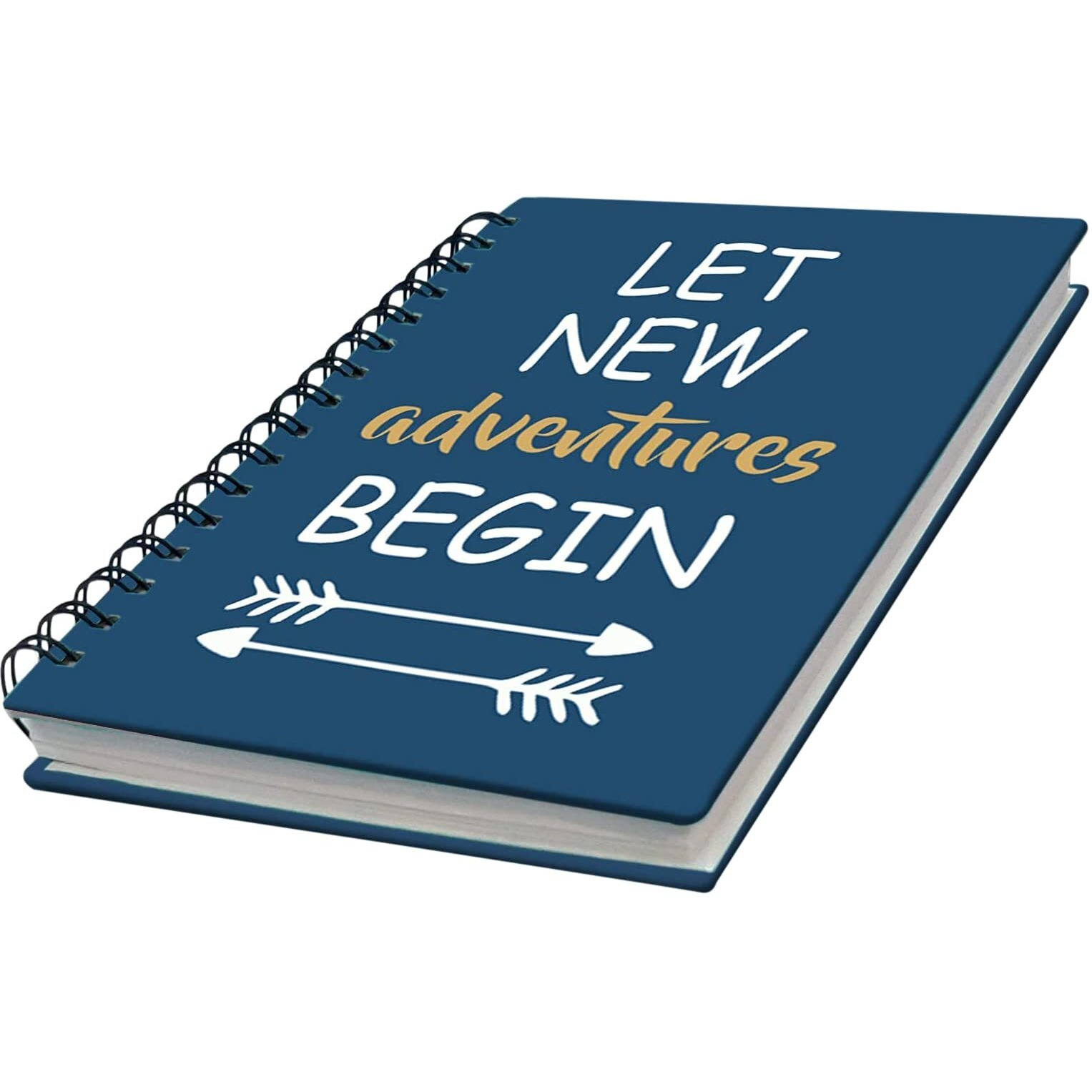 Accuprints Wiro Hard Bound A5 (6 By 9 Inch) Wiro Notebook Diary Ruled 200 Pages-80 Gsm Paper Pattern-Blue Adventure