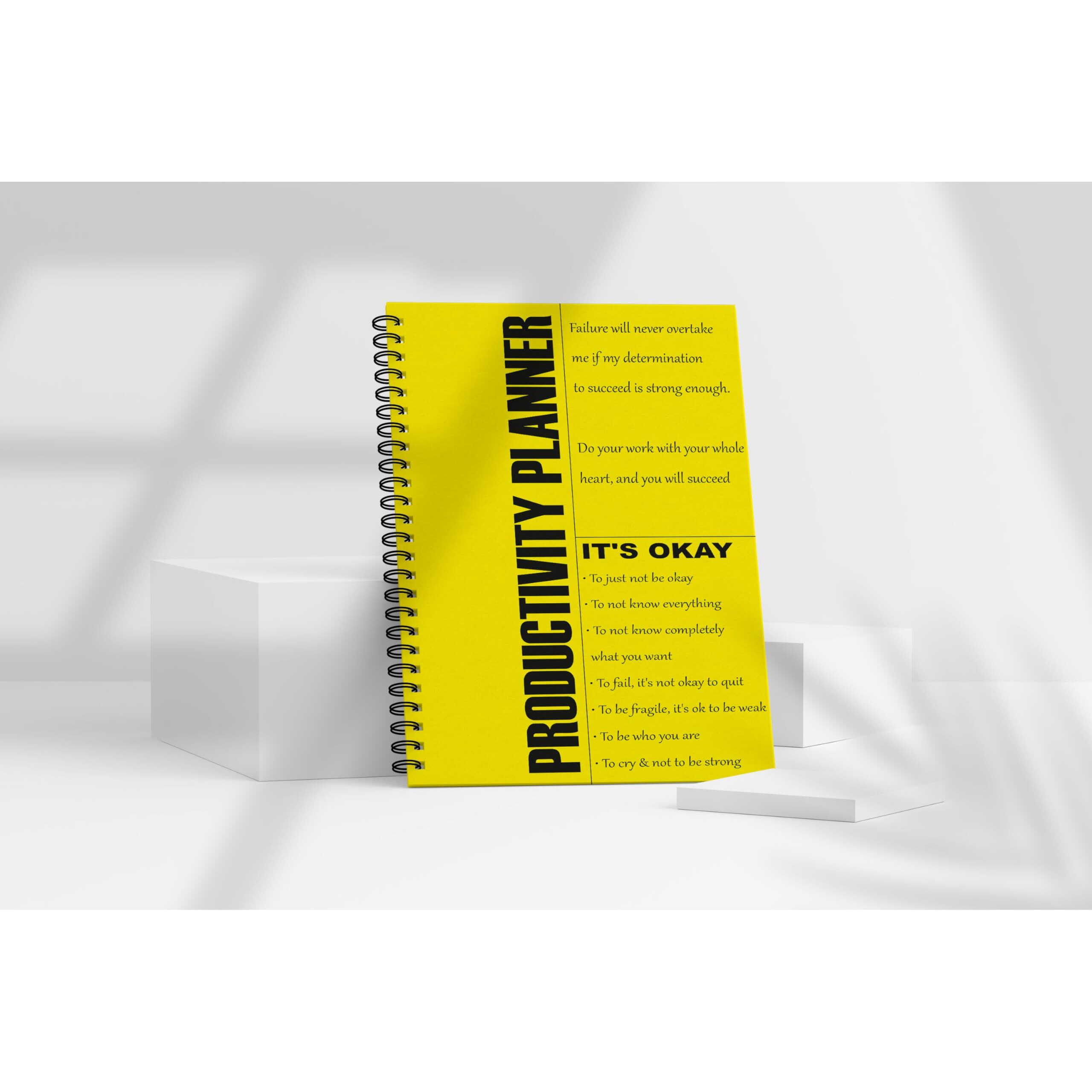 Accuprints Daily Planner Undated, Schedule Your Day, Manage To-Do List, Goals Tracker, Wellness Tracker - 3 Month Planners (Productivity Daily Planner)