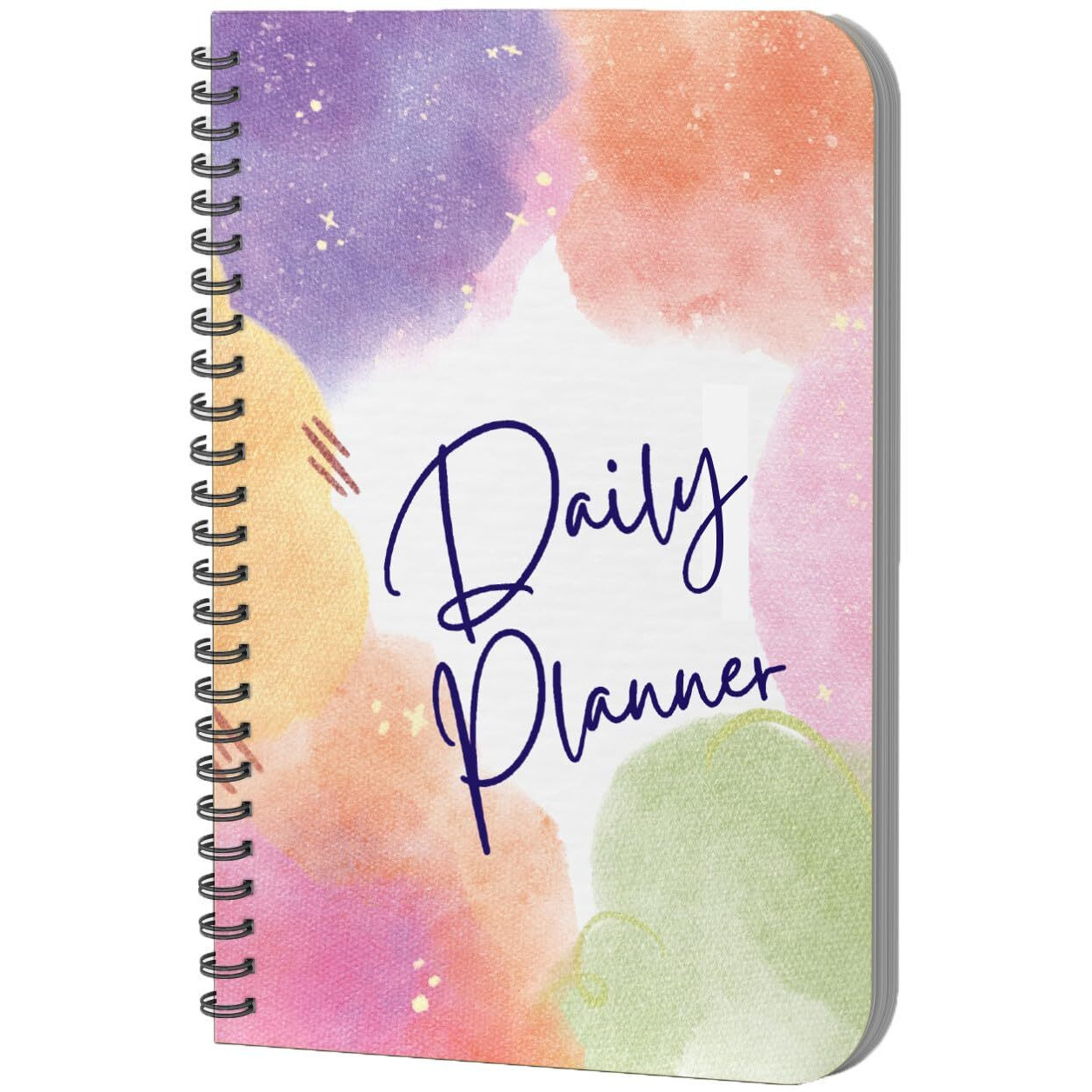 Accuprints Daily Planner Undated, Schedule Your Day, Manage To-Do List, Goals Tracker, Wellness Tracker - 3 Month Planners (Cloud Daily Planner)