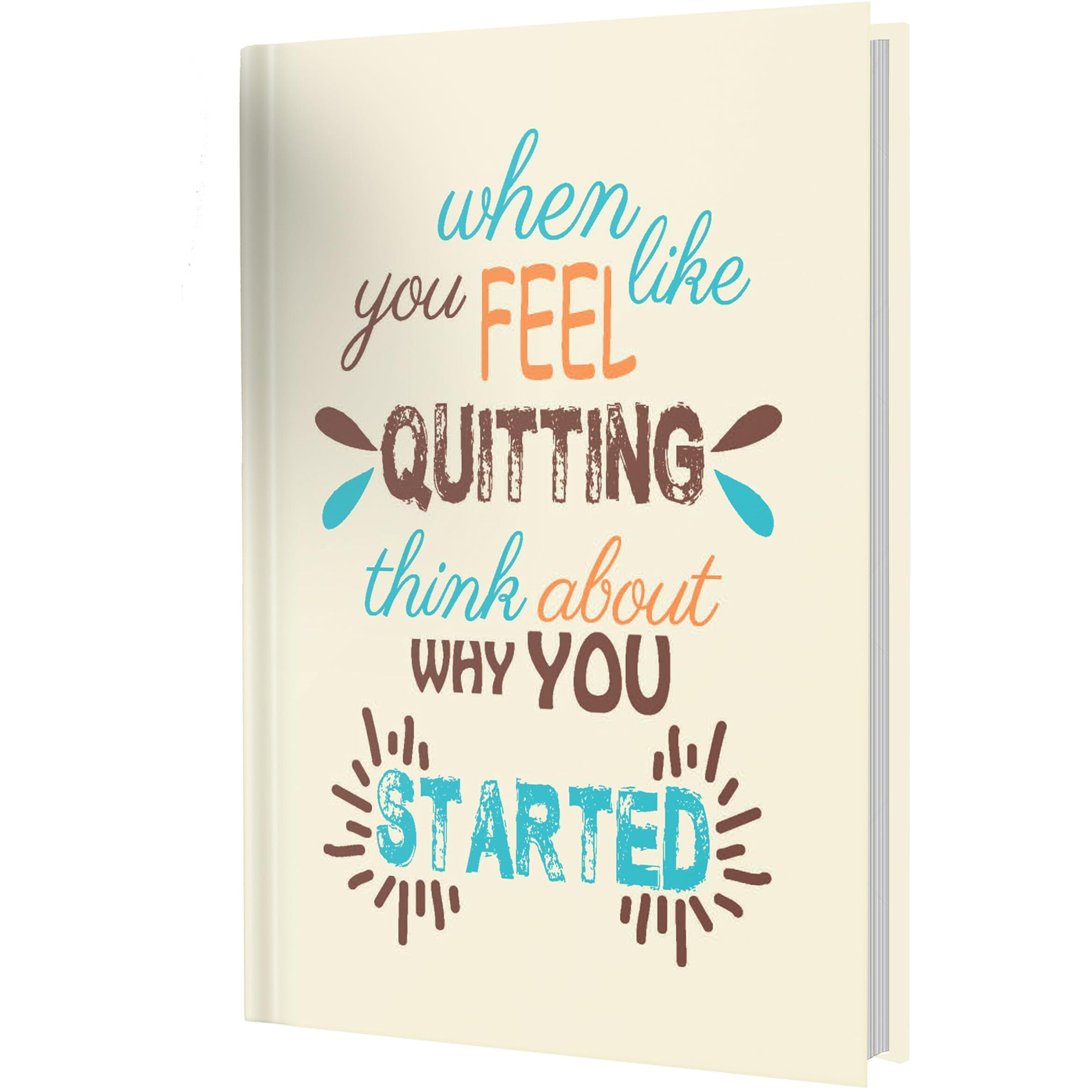 Accuprints Hard Bound Paper Notebook|Compact Size A5 (8.25 X 5.7)|200 Pages, 80 Gsm|Flat Opening Hardbound Quitting Diary-01