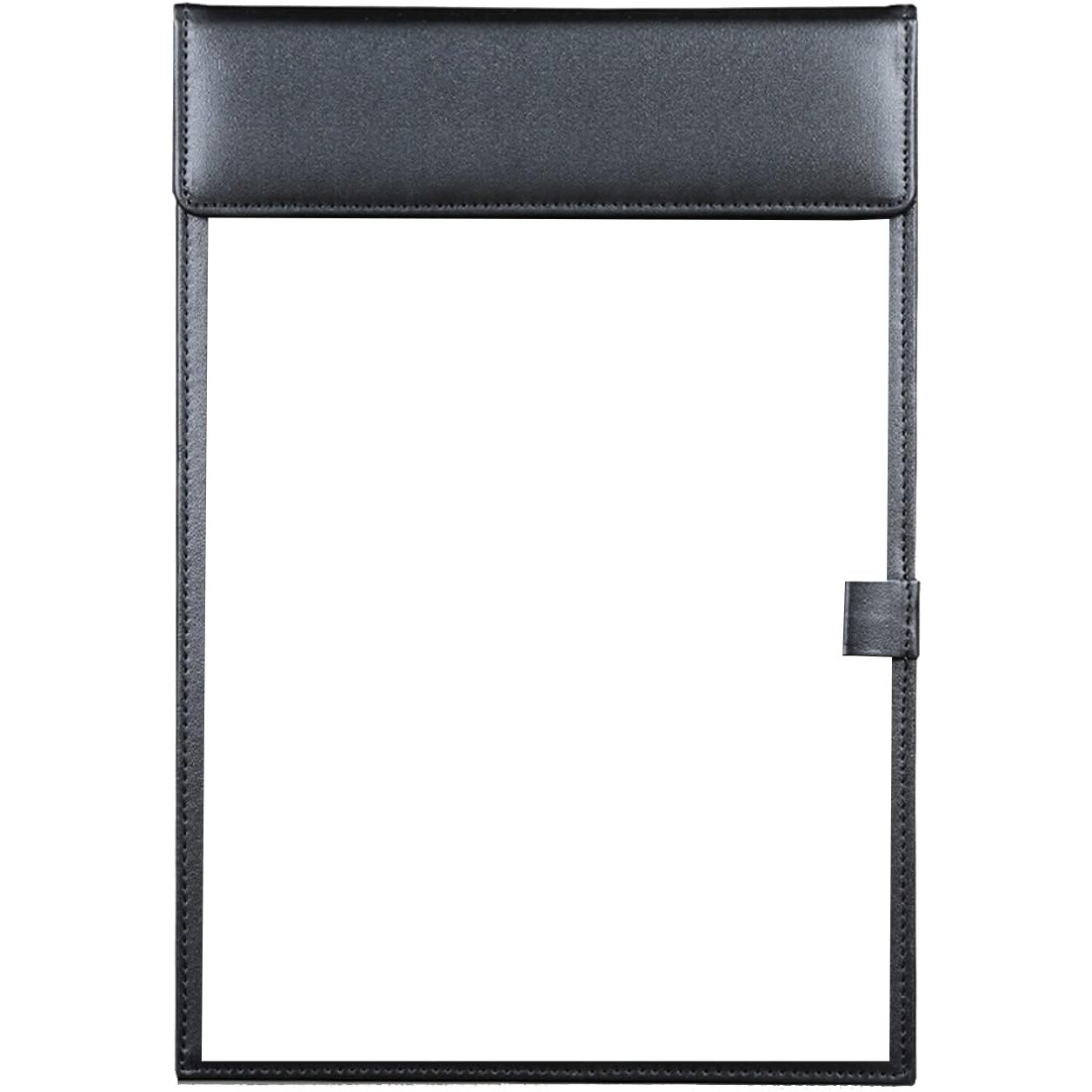 Accuprints Soft Premium Leather Clipboard Document Holder, Business Meeting Magnetic Writing Examboard Pad With Pen Holder, Conference Pad, Pu Letter/A4 (13 X 9 Inch) (Black, A4).