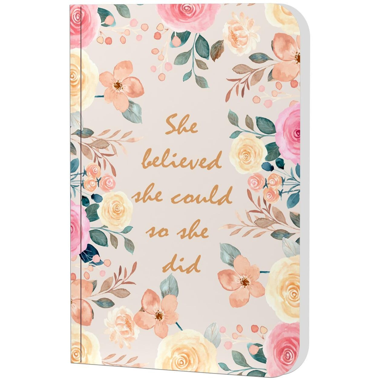 Accuprints A5 Premium Soft Bound Notebook Diary For Girls And Women |Size - 6 X 9 Inch | 144 Ruled Pages With Planner, 80 Gsm (New She Believed Notebook)