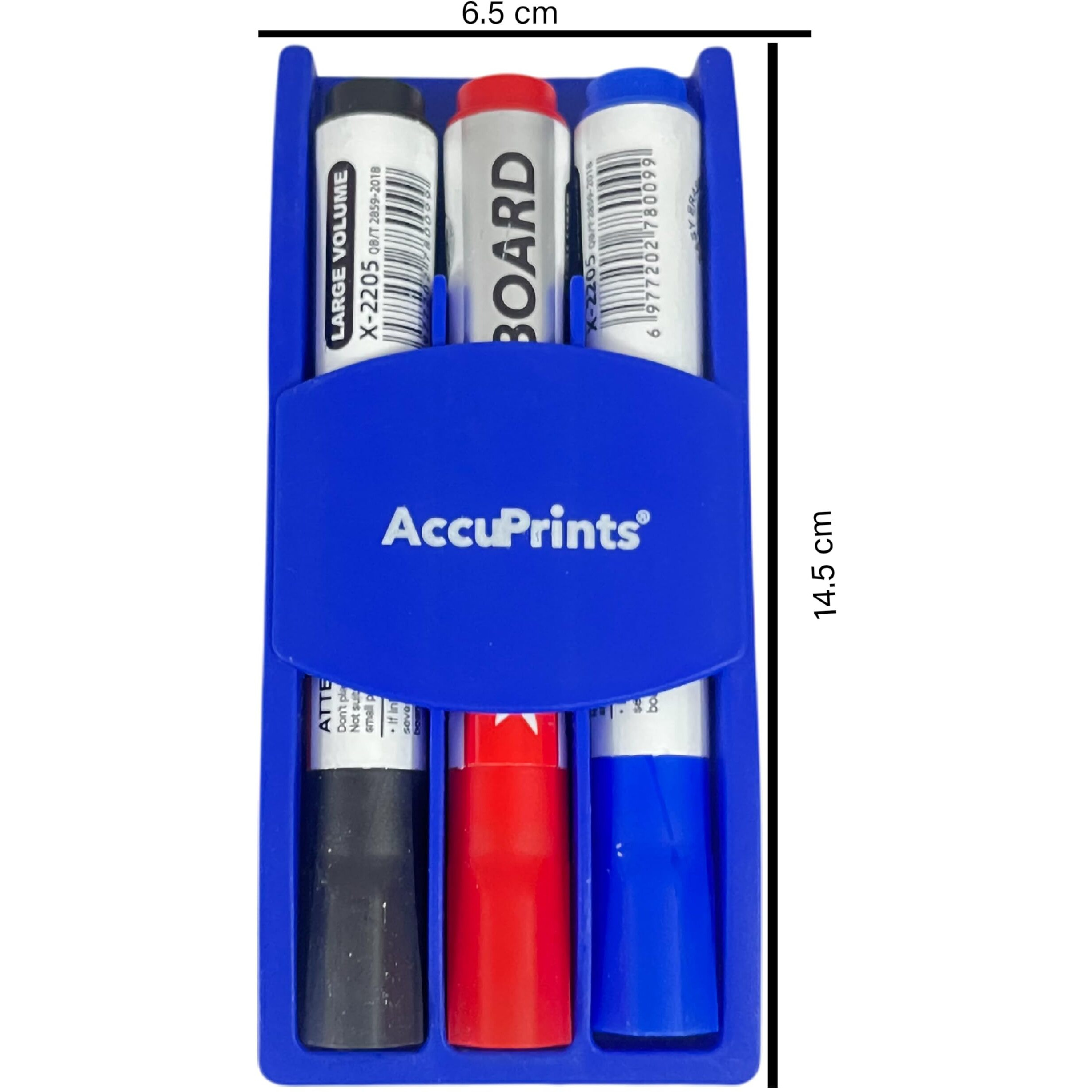 Accuprints Set Of 3 White Board Marker With Magnetics Dusters | Markers For White Board Magnetics Dry Erase Markers Fine Tip Low-Odor Whiteboard Markers With Dusters (Magnetic Duster 3 Set) (A6P0)