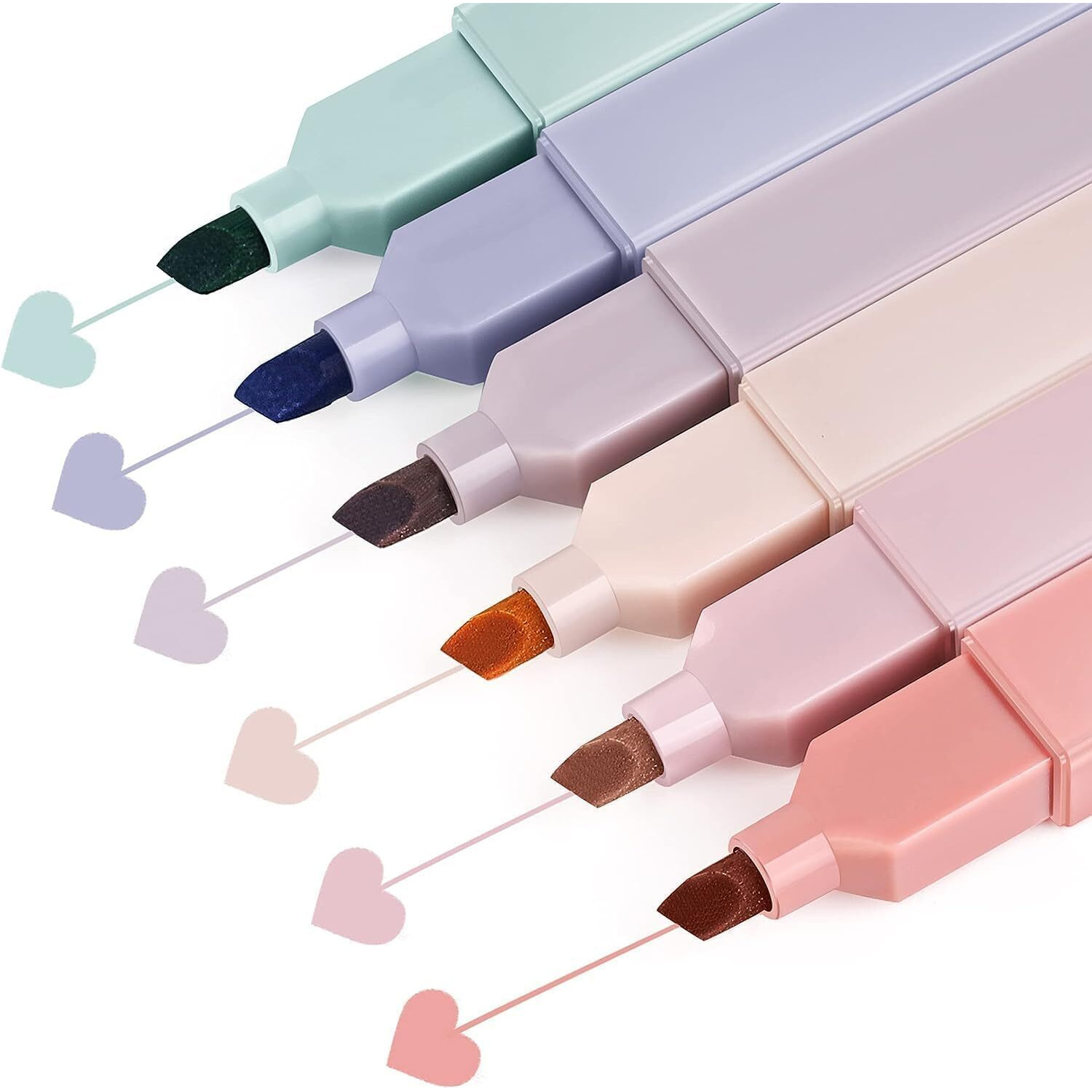 Accuprints 6 Pcs Aesthetic Cute Highlighters Bible Highlighters And Pens No Bleed, Highlighter Pen, Mild Soft Chisel Tip Pastel Highlighter Marker Pens For Journaling Note Taking School Stationary