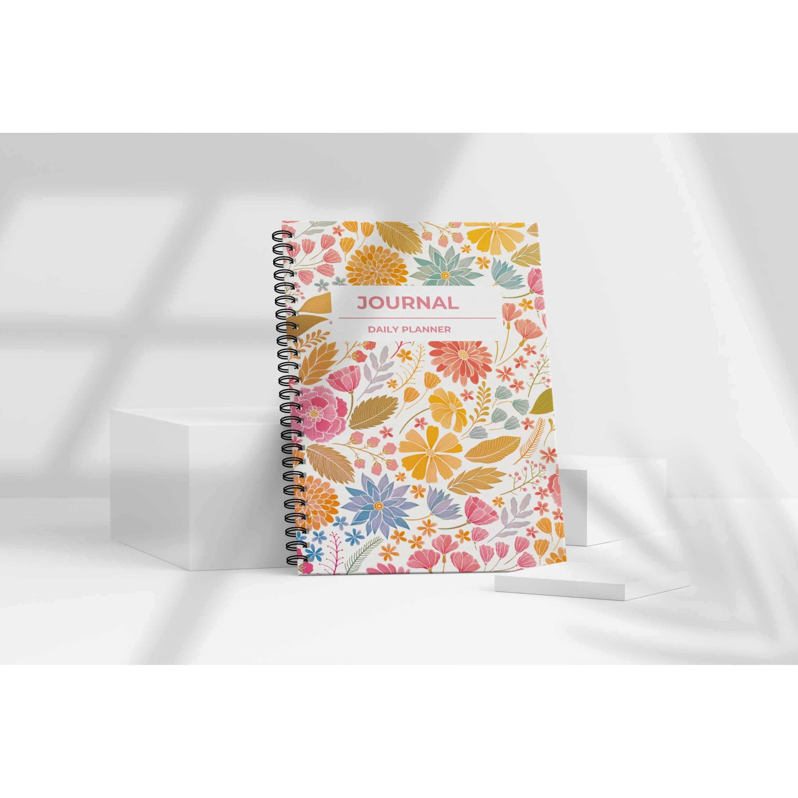 Accuprints Daily Planner Undated, Schedule Your Day, Manage To-Do List, Goals Tracker, Wellness Tracker - 3 Month Planners (Journal Leaf Daily Planner)