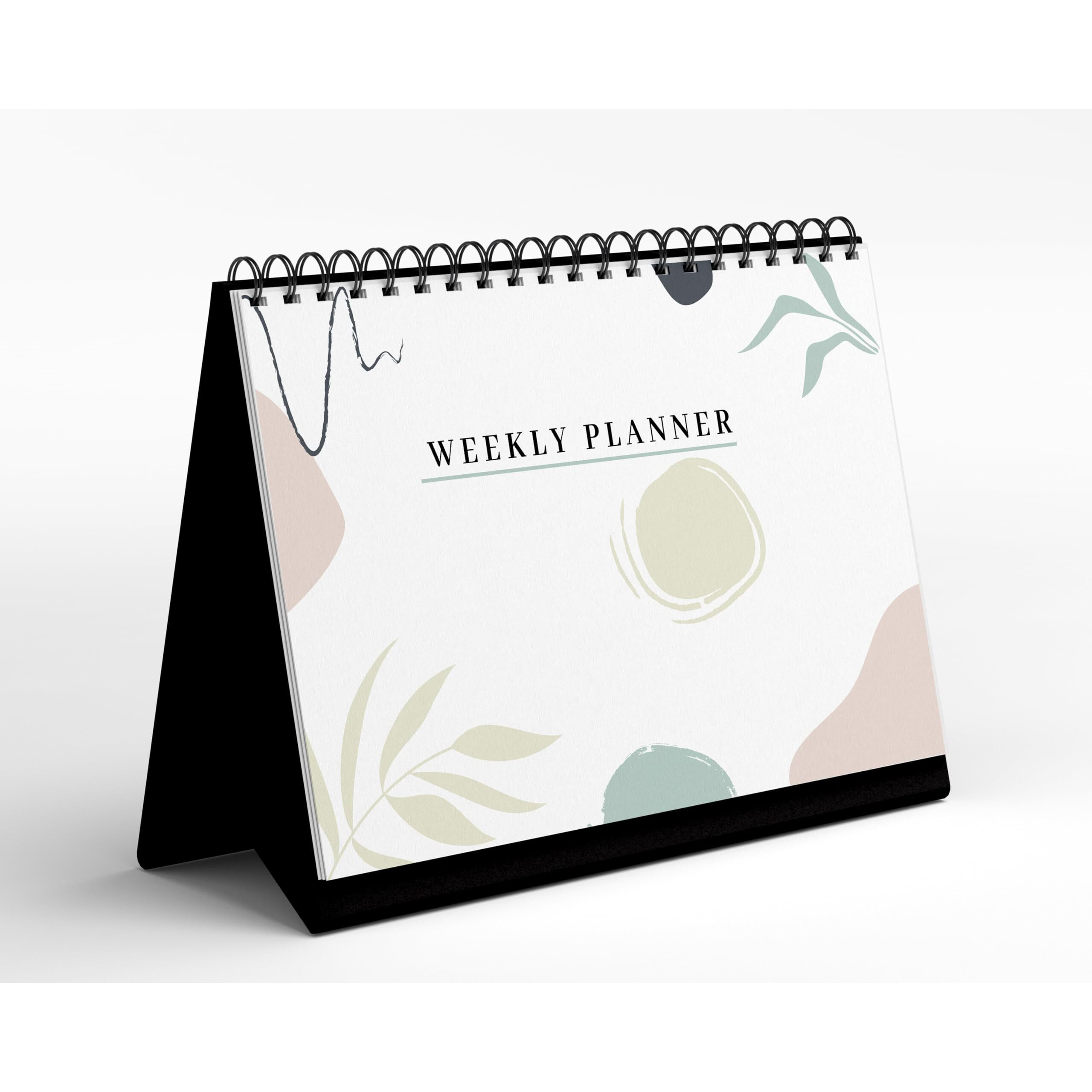 Accuprints Weekly Dashboard Planner | 120 Gsm | 52 Undated Weekly Sheets | Productivity Planner Wiro Bound, 18 X 24 Cm Or 7 X 10 Inch