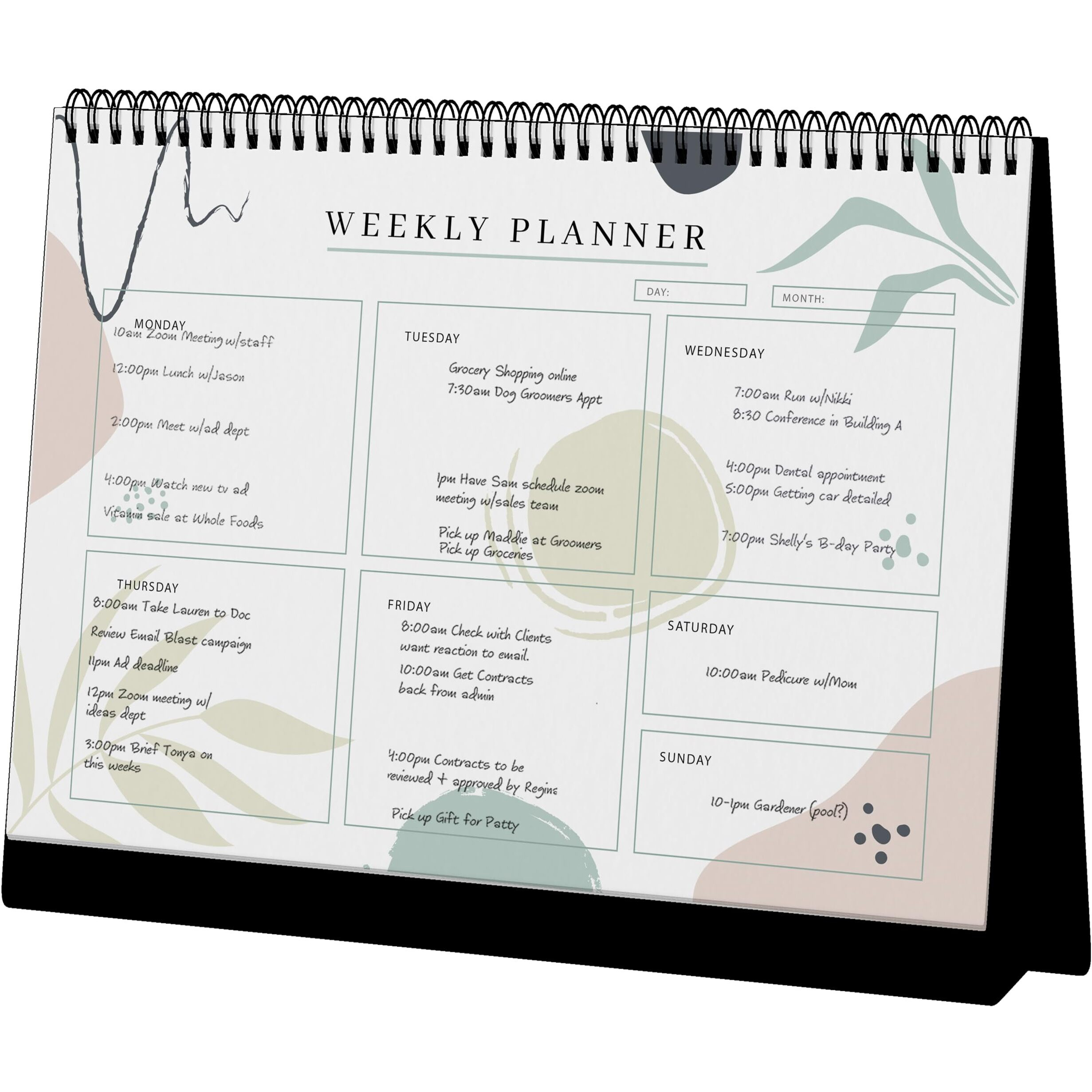 Accuprints Weekly Dashboard Planner | 120 Gsm | 52 Undated Weekly Sheets | Productivity Planner Wiro Bound, 18 X 24 Cm Or 7 X 10 Inch