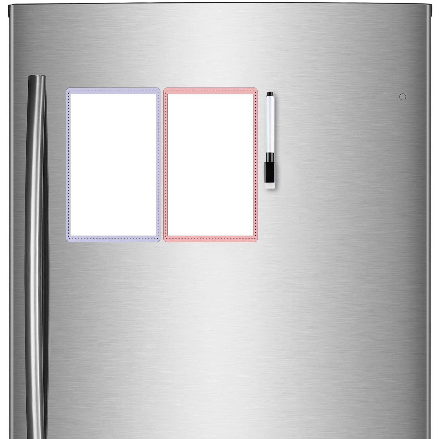 Accuprints Plain Vinyl, Magnetic White Board Planner Sheet (25X16Cm) With Marker Pen - Dry Erase Flexible Writing Film For Kitchen Fridge/Office Godrej/Metal Wardrobe