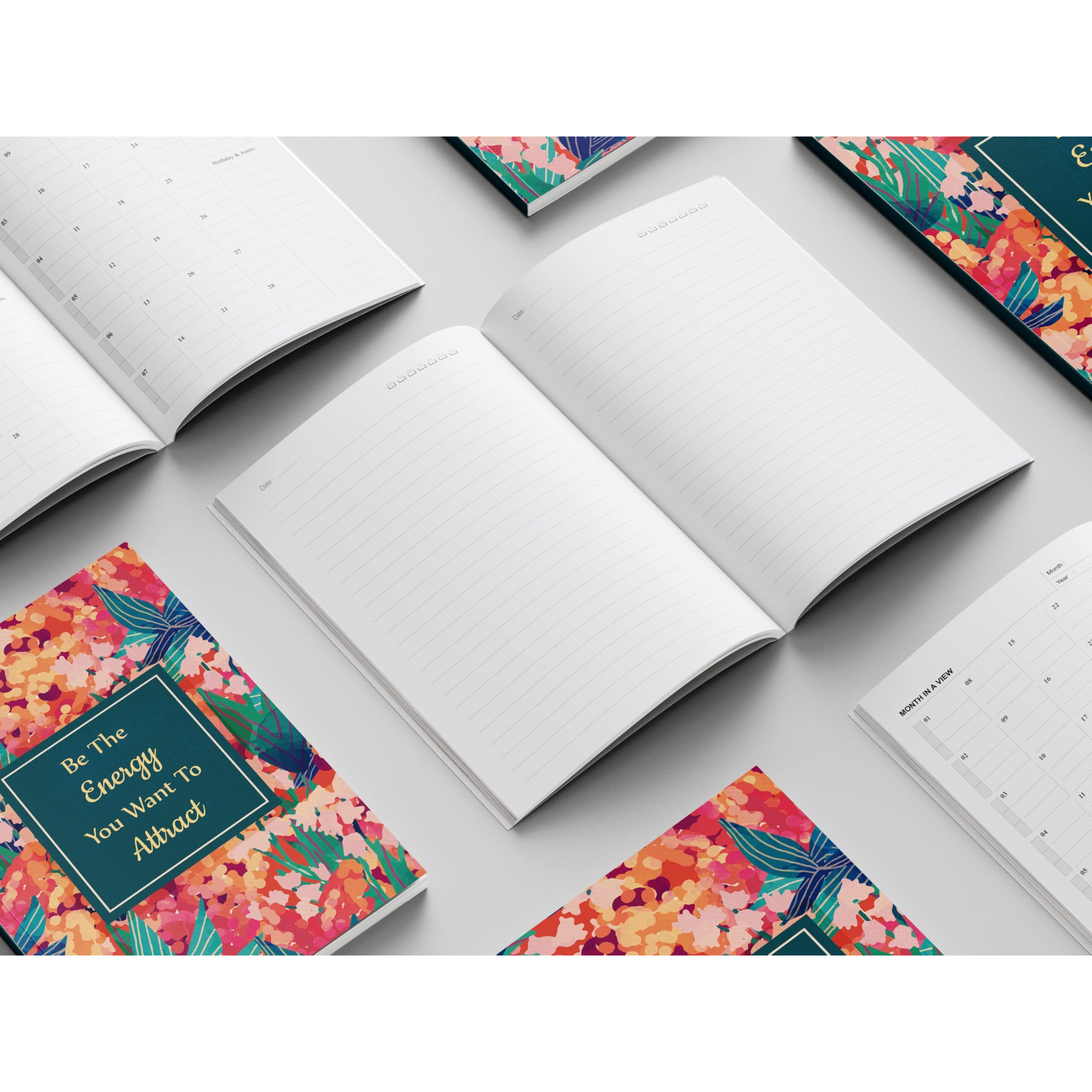 Accuprints A5 Premium Soft Bound Notebook Diary For Girls And Women (144 Ruled Pages With Planner, 80 Gsm) Parent (Be The Energy Notebook)