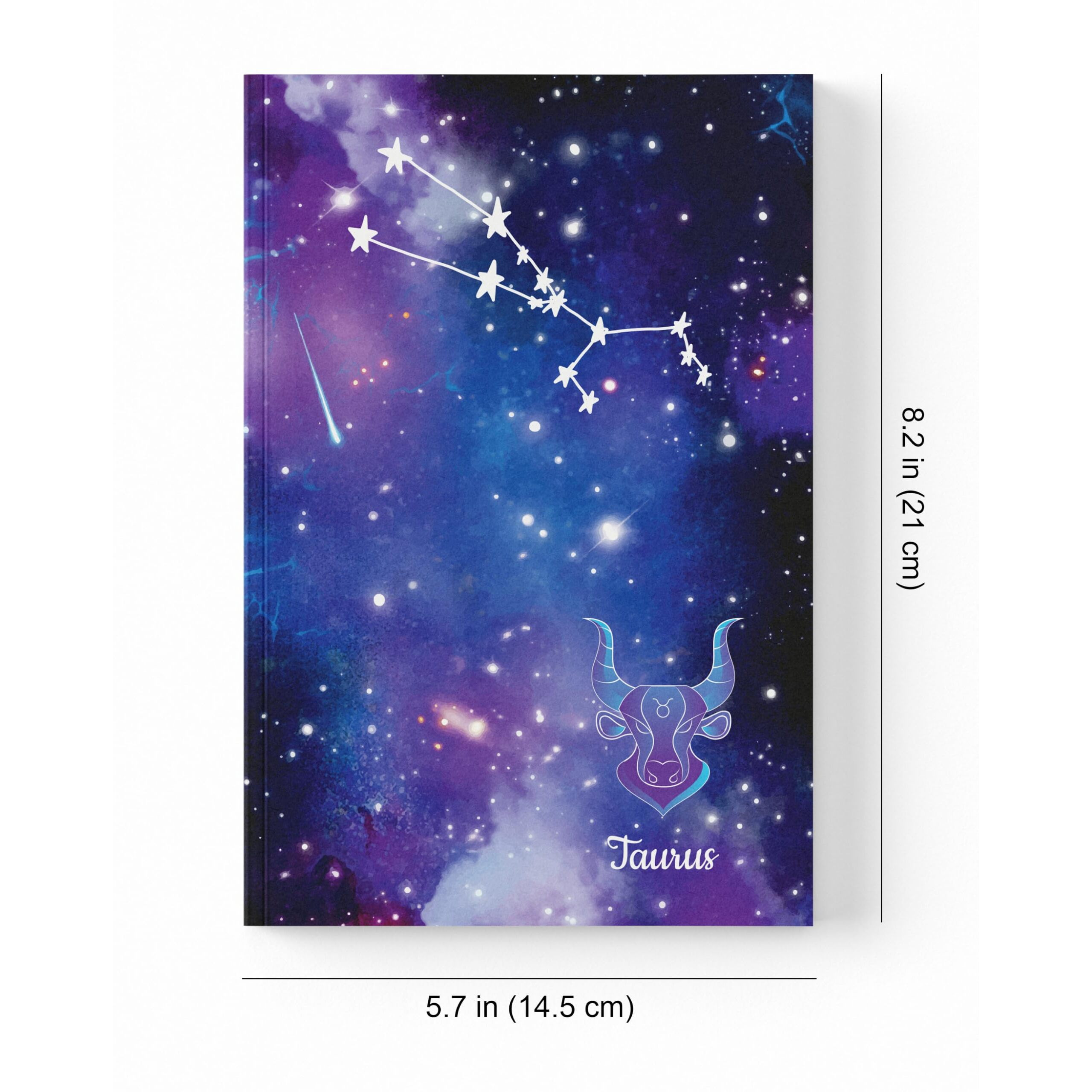 Accuprints A5 Premium Soft Bound Notebook Size 5.8 * 8.25 Inches Diary For Girls And Women (144 Ruled Pages With Planner, 80 Gsm) (Taurus Zodiac Signs)