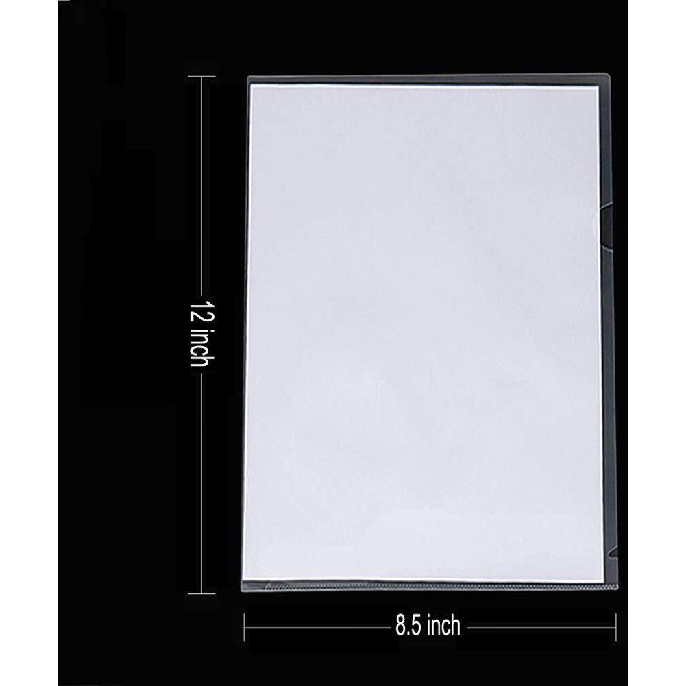 True-Ally L Folder File A4 Size Transparent Clear Documents Holder Paper Holders Organizer (Pack Of 1| Thickness 12C