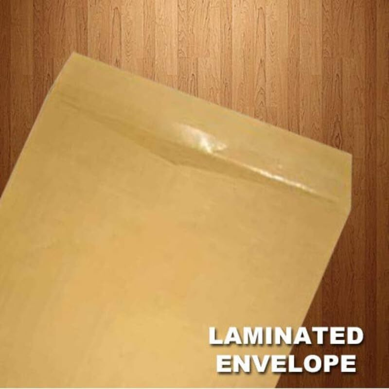 True-Ally Laminated Yellow Paper A4 Size Envelope, Poly Laminated Inside,10 X 12 Inch (25)