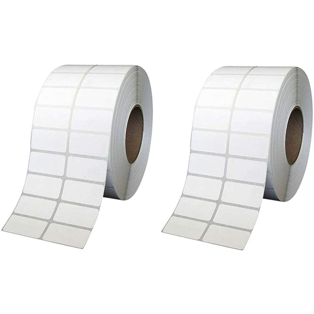 True-Ally 50X25 Direct Thermal Barcode Label Sticker - 2 X 1 Inch - 50Mm X 25Mm - 2 Ups - 2000 Labels Per Roll - White Self Adhesive Sticker For Printing Barcoding (2 Roll Per Pack (4000 Labels))