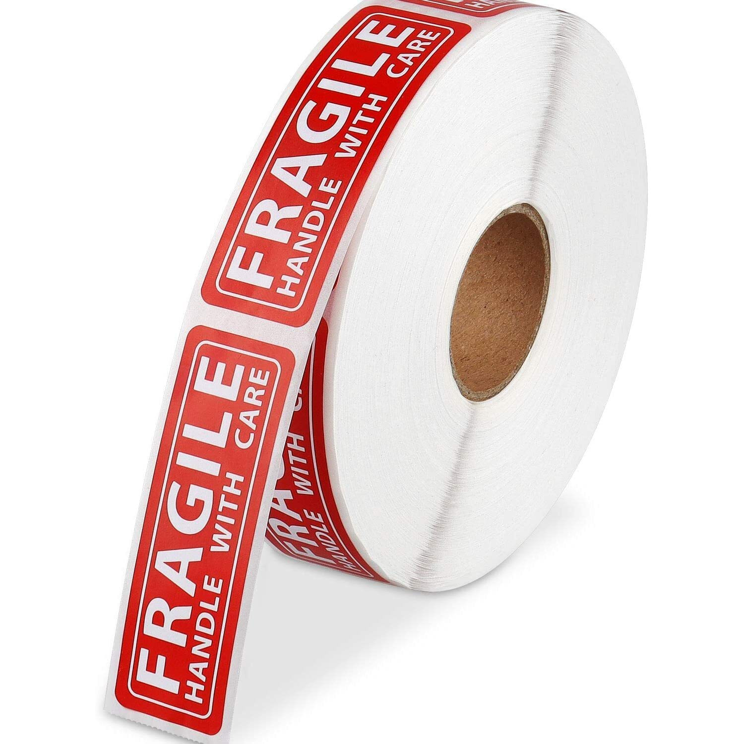 True-Ally 1 Roll Fragile Stickers - 3&quotX 1" Strong Adhesive Red Fragile Labels Handle With Care Warning Stickers For Shipping Packing Of Goods And Moving (1 Roll - 1000 Sticker)