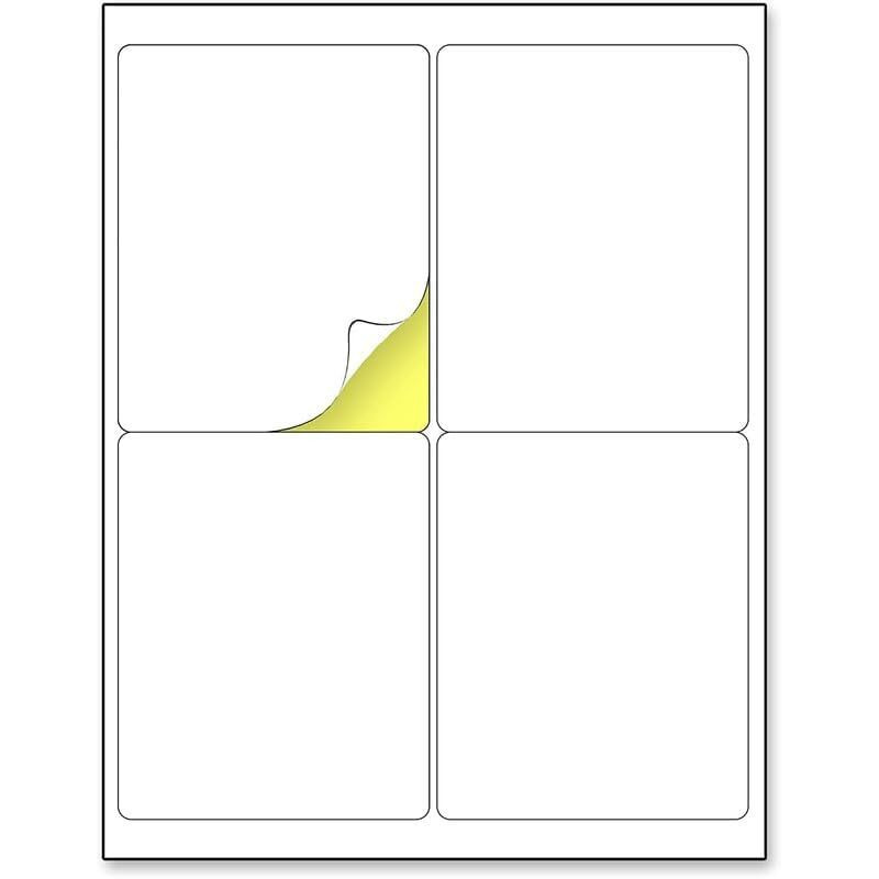 True-Ally Easy Ship Sticky Paper A4 Size Pack Of 400 Labels (100 Sheets) Print Order Shipping Address Pre-Cut Labels Invoices Stickers (4 Labels In 1 Sheet) (A4St4-100 Sheets)