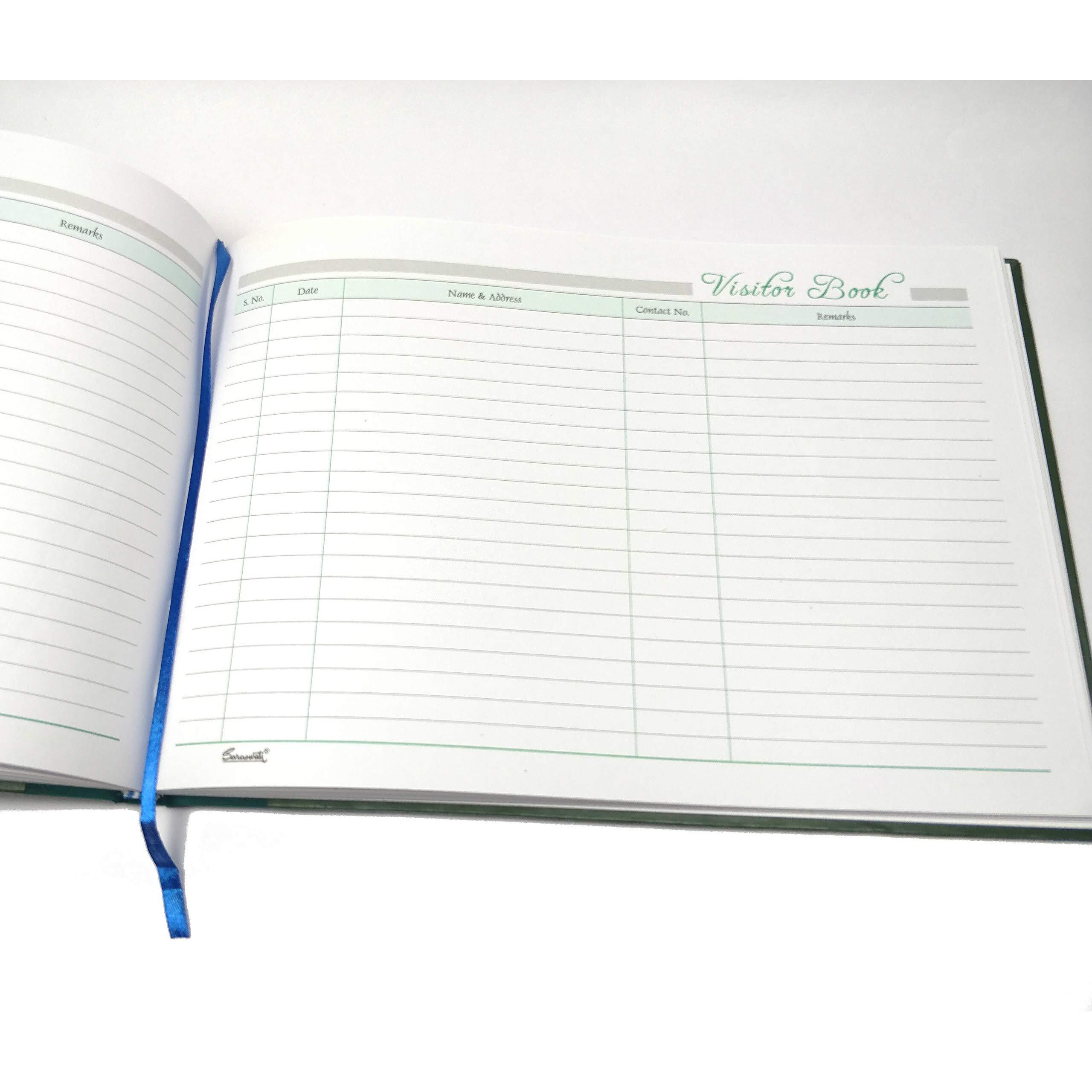 True-Ally Visitors Guest Notebook/Visitor Log Book/Visitor Registration Book/Business/Hotels/Guest Houses/Reception Elegant Faux Leather Cover Business Supplies | Red Color | F/S Size