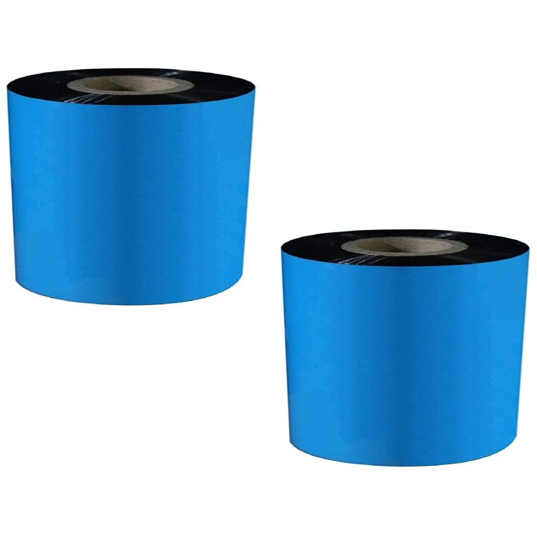 True-Ally 2 Roll Of 55 X 300 Meters Thermal Transfer Barcode Labels Ribbon Premium Wax For Printer Tsc, Zebra, Citizen, Datamax, Toshiba, Sato Etc (Pack Of 2 (55Mm X 300 Meters))