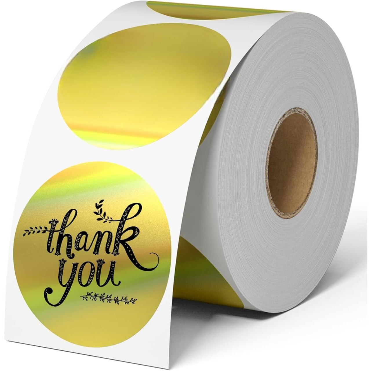 True-Ally 300 Pcs Luxury Metallic Gold Color 2 Inch Round Printable Dot Sticker Labels Writable Surface For Envelope Closure, File Classification, Calendar Planner