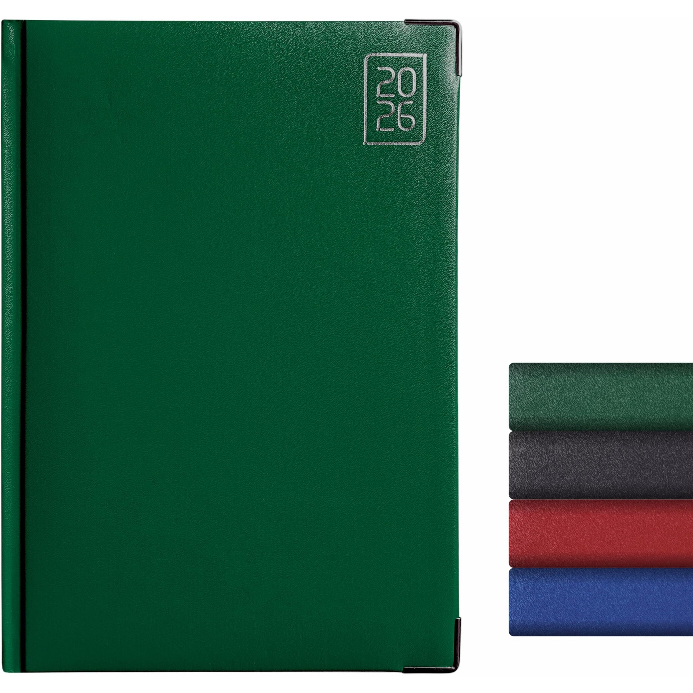 Anupam Fash 2026 Diary With Dates, 2026 Daily Planner Month Cut Index Full Page For Monday-Friday And Saturday-Sunday In One Page With Monthly Calendar, 80Gsm A5 365 Days Diary (Green)