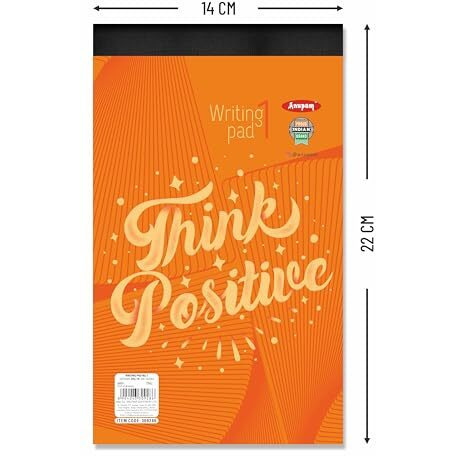 Anupam Writing Pad 14X22Cm Lined Paper Wide Ruled 100 Sheets Notepads, Micro Perforated Notebook With Strong Rorust Material Back Board For School, College, Office, Business (Size  1, Pack Of 2)