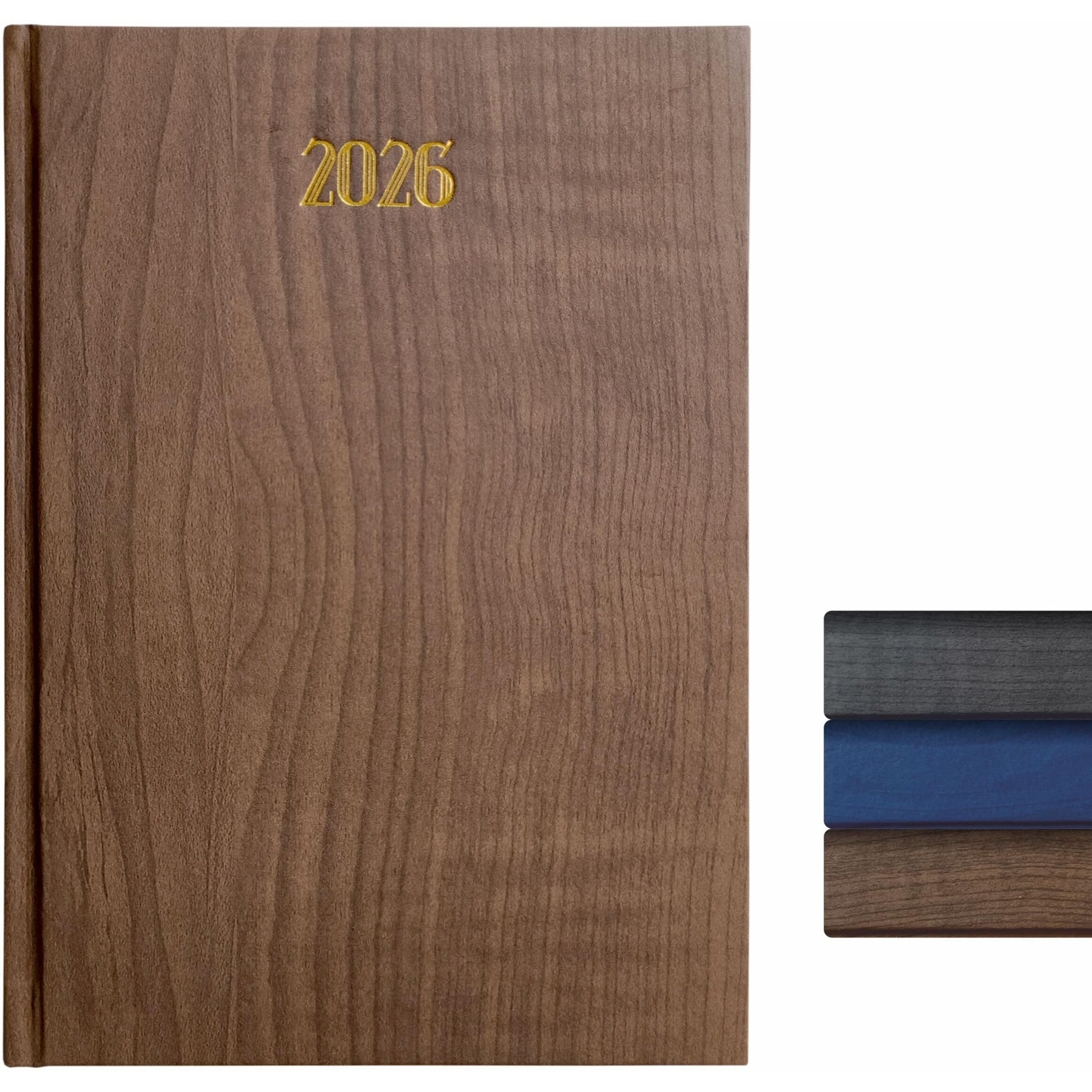 Anupam Dash 2026 Diary With Dates, 2026 Daily Planner Full Page Per Day With Monthly Calendar, New Year Diary 2026 80 Gsm Size B5 25X17Cm, 365 Days Aesthetic Book & Daily Diary For Office - Wood Brown