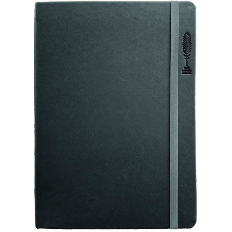 Anupam Fluct Premium Lined Journal Notebook 192 Pages 80Gsm A5 Ruled Notebook Matte Finish Pvc Cover Journal For Women Men, Daily Journal Notebook For Work, Note Taking (Grey)