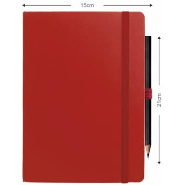 Anupam Fluct Pro Lined Journal Notebook 160 Pages A5 Ruled Notebook Matte Finish Pvc Cover Journal For Women & Men, Daily Journal Notebook For Notes Taking & Writing In School And Office (Red)